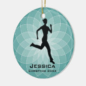 Aangepast Jogger Runner-Ornament Keramisch Ornament (Links)