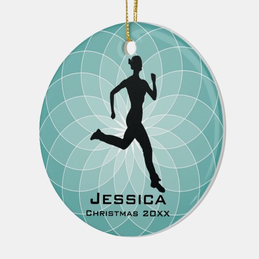 Aangepast Jogger Runner-Ornament Keramisch Ornament (Links)