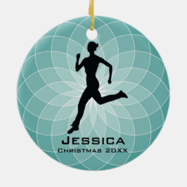 Aangepast Jogger Runner-Ornament Keramisch Ornament