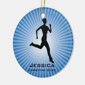 Aangepast Jogger Runner-Ornament Keramisch Ornament (Links)