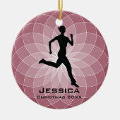 Aangepast Jogger Runner-Ornament Keramisch Ornament (Voorkant)