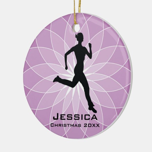 Aangepast Jogger Runner-Ornament Keramisch Ornament (Links)