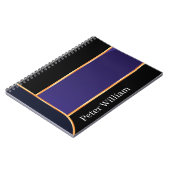 Aangepast Jouw Naam Elegant Paars Middelbare Schoo Notitieboek (Linkerzijde)