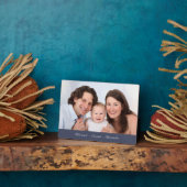 Aangepast Jouw naam foto blauw Fotoplaat (Zijkant)