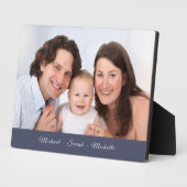 Aangepast Jouw naam foto blauw Fotoplaat (Zijkant)