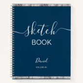 Aangepast Jouw naam handboek elegant script N Notitieboek (Voorkant)