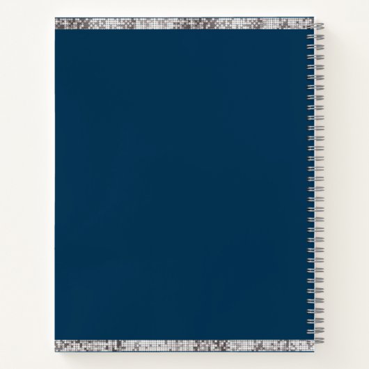 Aangepast Jouw naam handboek elegant script N Notitieboek (Achterkant)