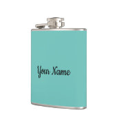 Aangepast Jouw naam Slogan Fotokunstwerk Groen bla Heupfles (Links)