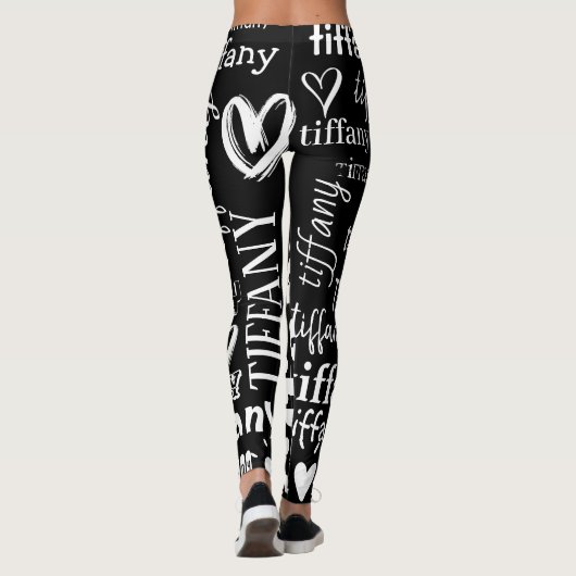 Aangepast jouw naam tekstpatroon leggings (Achterkant)