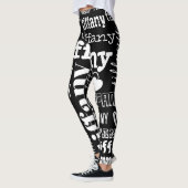 Aangepast jouw naam tekstpatroon leggings (Links)