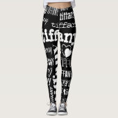 Aangepast jouw naam tekstpatroon leggings (Voorkant)