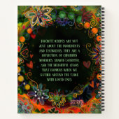 Aangepast Jouw naam toevoegen Floral Favoriete Rec Notitieboek (Achterkant)