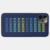 Aangepast Jouw naam toevoegen Vun kleurenverloop Case-Mate iPhone Case (Achterkant (horizontaal))