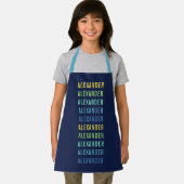 Aangepast Jouw naam toevoegen Vun kleurenverloop Schort (Insitu)