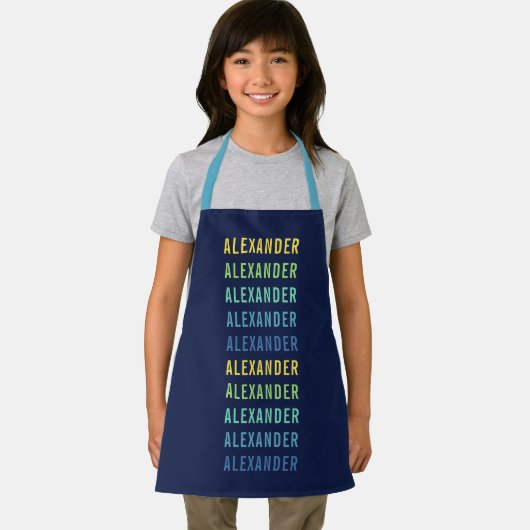 Aangepast Jouw naam toevoegen Vun kleurenverloop Schort (Insitu)