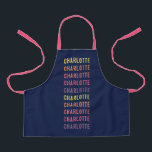 Aangepast Jouw naam toevoegen Vun kleurenverloop Schort<br><div class="desc">Fun, kleurrijk schort met jouw naam in een kleurverloop. U kunt de kleuren ook in degenen van uw het kiezen veranderen door op de aanpassingsknoop te klikken. U kunt zelfs de riemkleur (die op de productpagina zelf toegankelijk is) wijzigen in de gewenste kleur. Het maakt een leuk schort voor kinderen....</div>