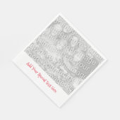 Aangepast Jouw tekst papier voor foto's of Afbeeld Servet (Hoek)