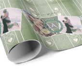 Aangepast Jubileum 2 Foto's+Sjablonen Cadeaupapier (Rol Hoek)