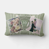 Aangepast Jubileum 2 Foto's+Sjablonen Canvas Pri Kussen (Achterkant)