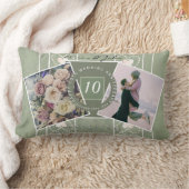 Aangepast Jubileum 2 Foto's+Sjablonen Canvas Pri Kussen (Deken)