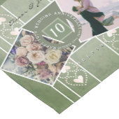 Aangepast Jubileum 2 Foto's+Sjablonen Korte Tafelloper (Hoek)