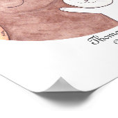 Aangepast Jubileum Beer bunny Happy Wall Art Poster (Hoek)