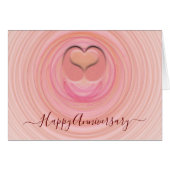 Aangepast Jubileum Blush Roze Abstract 3D-hart (Voorkant Horizontaal)