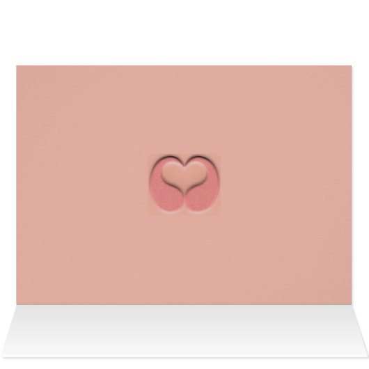 Aangepast Jubileum Blush Roze Abstract 3D-hart (Binnen Horizontaal (Boven))