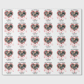 Aangepast Jubileum Hart Foto Collage Cadeaupapier (Vlak)