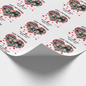 Aangepast Jubileum Hart Foto Collage Cadeaupapier (Hoek)