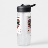 Aangepast Jubileum Hart Foto Collage Waterfles (Links)