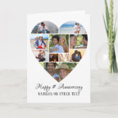 Aangepast Jubileum-hoofdfotocollage Kaart (Voorkant)