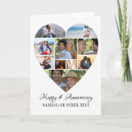 Aangepast Jubileum-hoofdfotocollage Kaart
