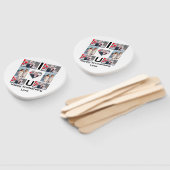 Aangepast Jubileum Ik hou van je 7 Fotocollage Handwaaier (Niet-gemonteerd)