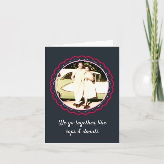 Aangepast Jubileum / Kops & Donuts Feestdagen Kaart (Voorkant)