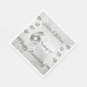 Aangepast Jubileum papier voor diamanten Servet (Hoek)