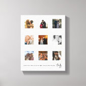 Aangepast Jubileum Photo Collage Lijst Canvas Afdruk (Voorkant)