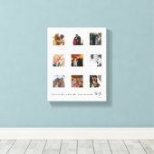 Aangepast Jubileum Photo Collage Lijst Canvas Afdruk (Insitu (Houten vloer))