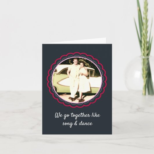 Aangepast Jubileum / Song & Dance Feestdagen Kaart (Voorkant)