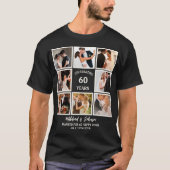 Aangepast Jubileum van 60 jaar 8 Foto Collage T-shirt (Voorkant)