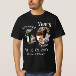 Aangepast Jubileum voor 40e bruiloft 11 Foto-colla T-shirt