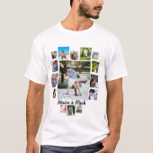 Aangepast Jubileum voor bruiloft 15 Foto-collage T-shirt (Voorkant)