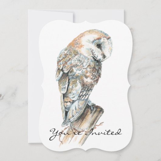 Aangepast Jubileum voor bruiloft Barn Owl Art Kaart (Voorkant)