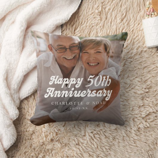 Aangepast Jubileum voor bruiloft Foto Kussen (Deken)