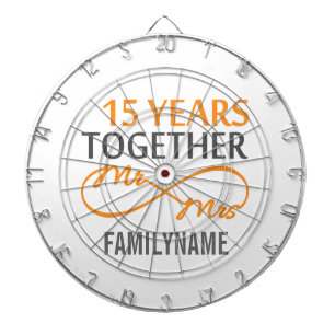 Aangepast Jubileum voor de heer en mevrouw 15de Dartbord