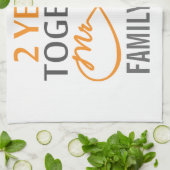 Aangepast Jubileum voor de heer en mevrouw 2de Theedoek (Gevouwen)