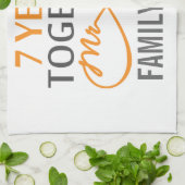 Aangepast Jubileum voor de heer en mevrouw 7de Theedoek (Gevouwen)