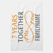 Aangepast Jubileum voor de heer en mevrouw 7de Theedoek (Verticaal)