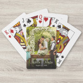 Aangepast Jubileum voor foto-bruiloft Speelkaarten