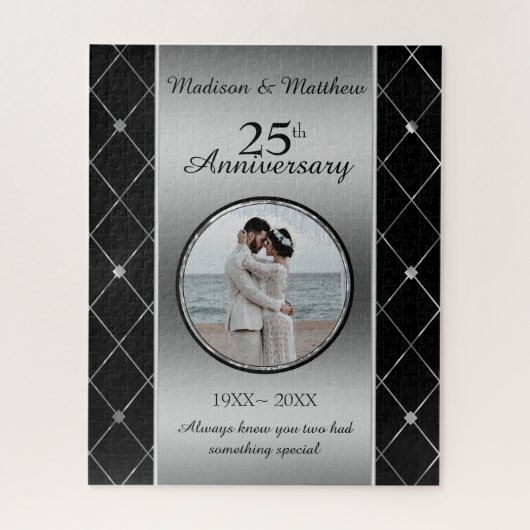 Aangepast Jubileum voor fotodiamanten Legpuzzel (Verticaal)